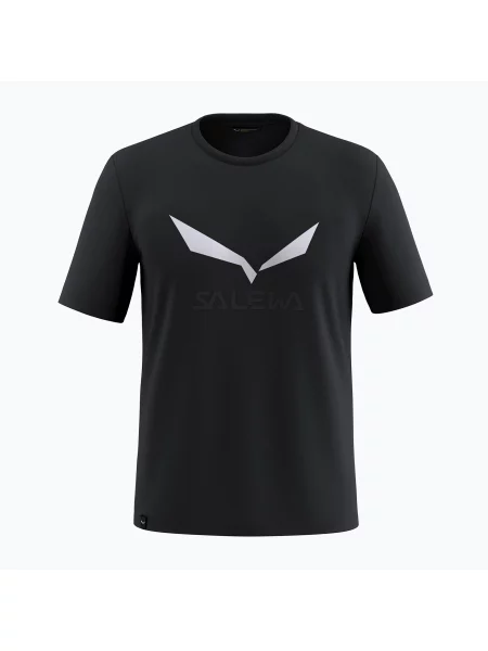 Salewa T-shirt trekkingowy Solidlogo Dry czarna