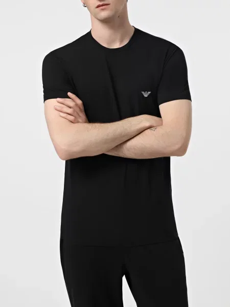 Футболка Emporio Armani из модала черная