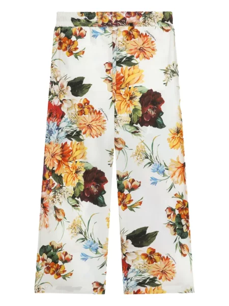 Dětské kalhoty Dolce & Gabbana bílé