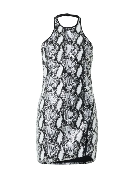 IRO Rochie gri / negru alb