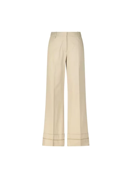 Samsoe Samsoe spodnie SAESMELLA szerokie high waist beżowy