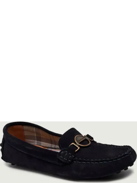 Barbour mocasini pentru femei din piele întoarsă Laire albastru