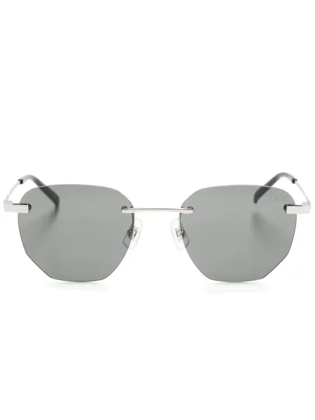 Ochelari de soare Dunhill cu imprimeu geometric argintiu