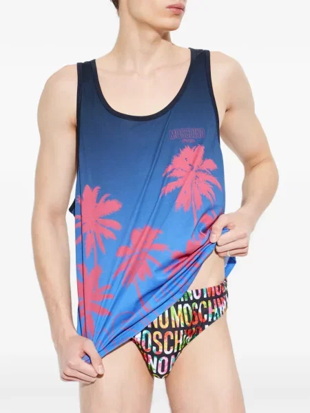 Cămașă Moschino cu imagine albastru