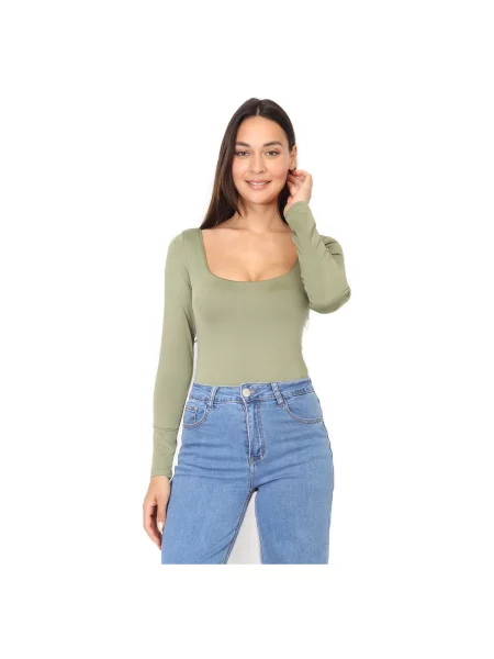 Top La Modeuse kaki