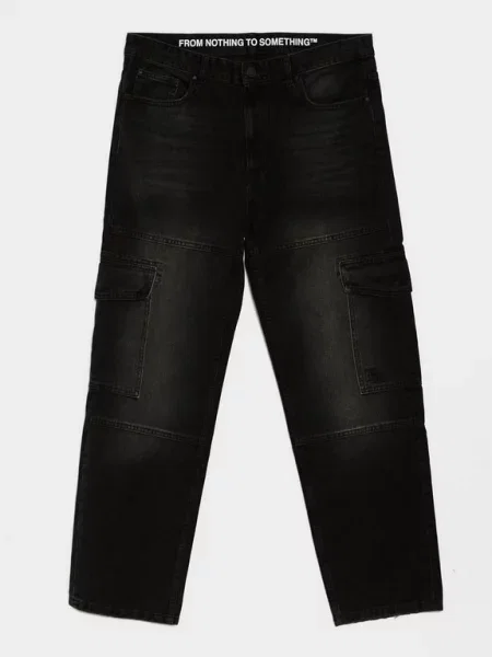 Hoodrich Spodnie Script Cargo Dnm Wsh Blk czarne