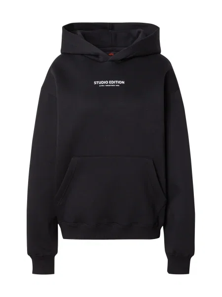 Alpha Industries bluză cu glugă cu imprimeu negru