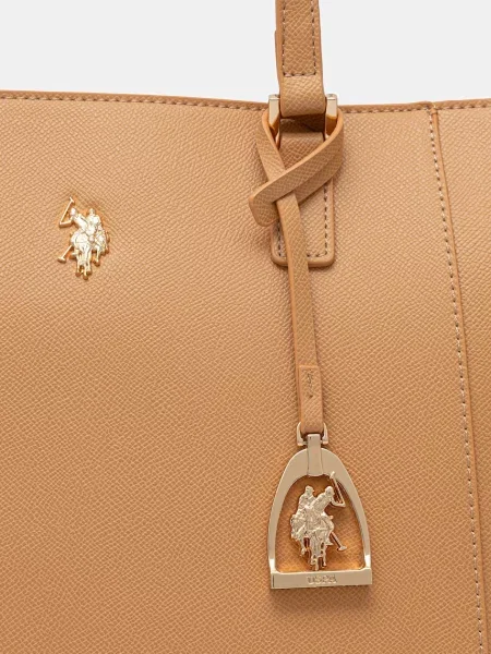 Műbőr shopper táska U.s. Polo Assn. barna