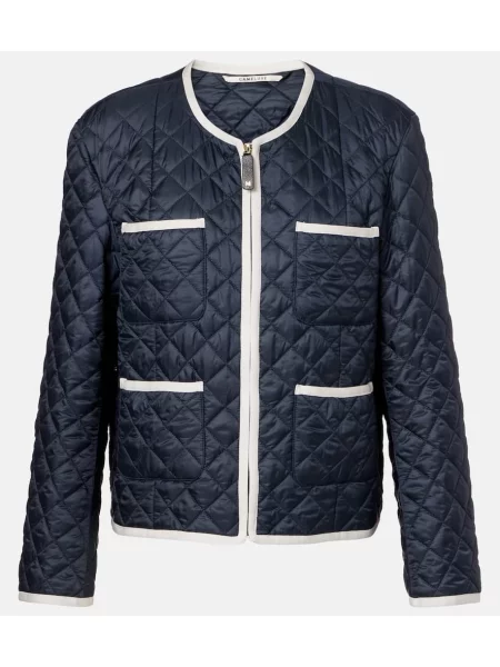 Geacă Max Mara din canvas albastru