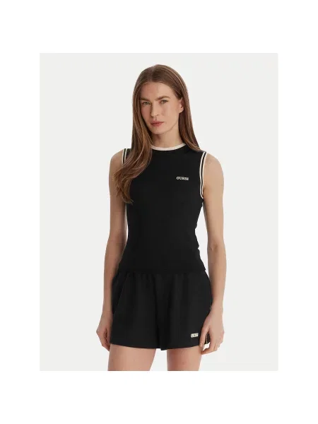 Guess Топ Regular Fit чорний