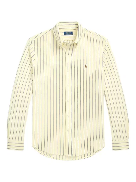 Șapcă Polo Ralph Lauren din fleece cu dungi cu volane albastru