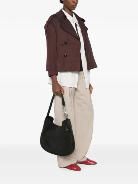 Τσάντα shopper Mulberry σουέτ μαύρο