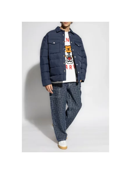 Kenzo jeansy Cargo Monkey Fit Jeans Weave niebieskie