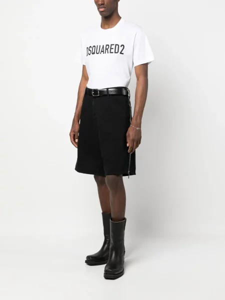Raštuotas marškinėliai Dsquared2 balta