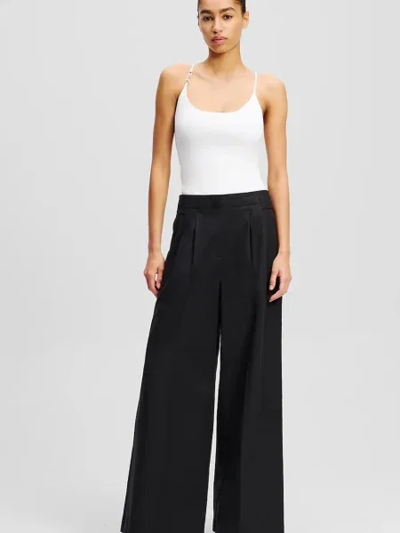 Hlače Karl Lagerfeld črna