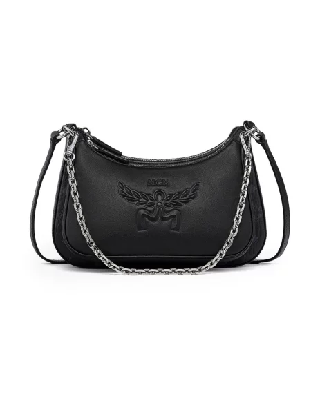 Torebka crossbody Mcm zamszowa czarna