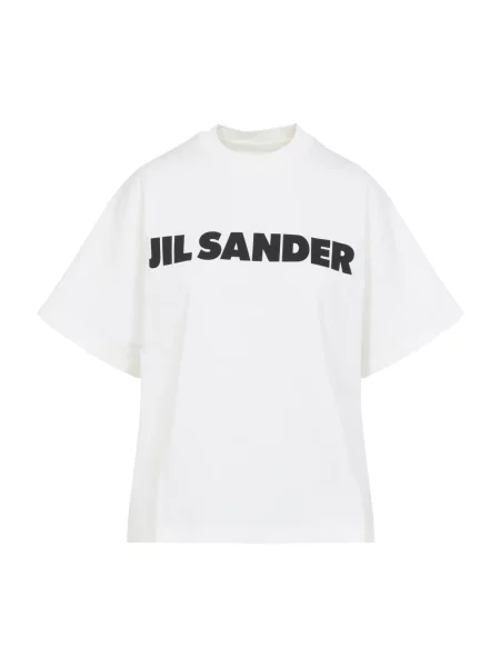 Koszulka Jil Sander z logo biała