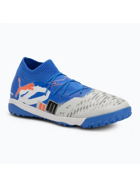 Кросівки футбольні PUMA Future 8 Match Forever TT white/ultra blue/feather gray/puma black/glowing red білі