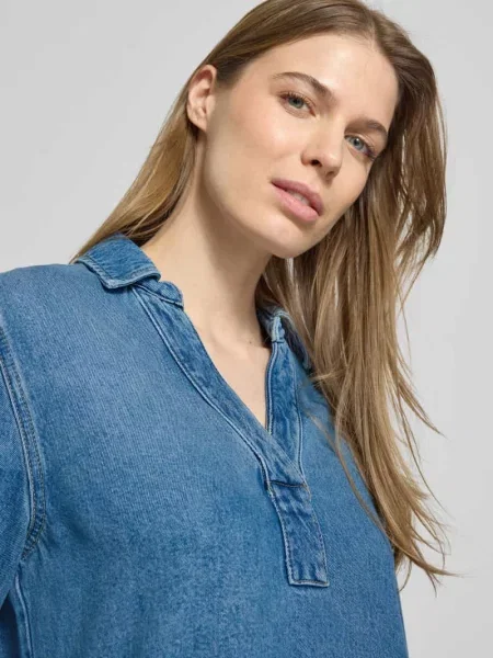 Sukienka jeansowa o kroju relaxed fit z Mieszanka lyocellu i bawełny Marc O'polo niebieska