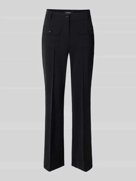 Krój slim fit Wąskie spodnie z naszywanymi model FARAH' Cambio czarne