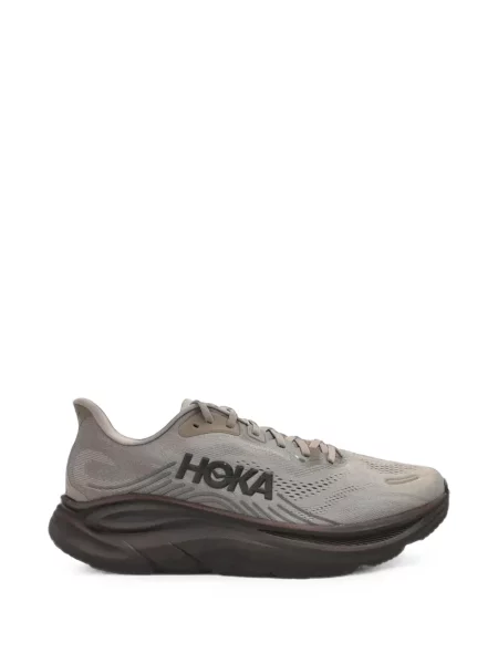 Sneakerși Hoka cu șireturi din dantelă gri