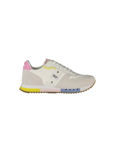 Sneakersy Blauer skórzane białe