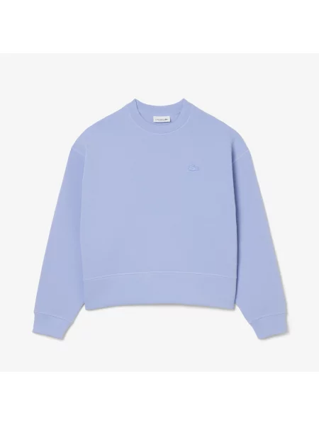 Lacoste Bluza Z Okrągłym Dekoltem Oversize niebieska