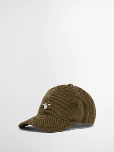 Barbour Șapcă Preston Kaki alb