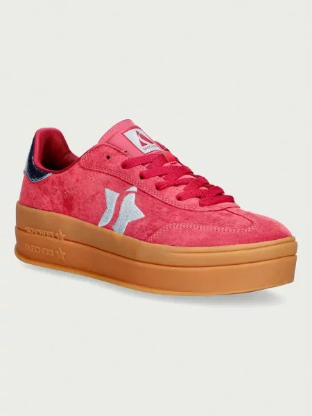 Skechers ACADEMY HI-ELEVATED sneakers boty nubukové červené