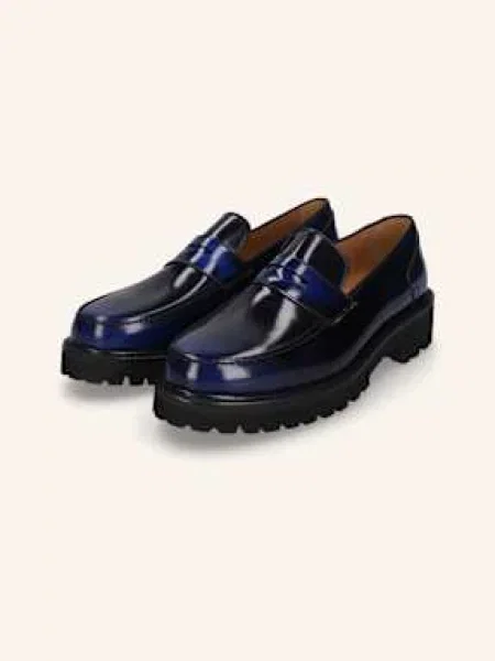 Henry Stevens Loafersy Haywood Pl blau granatowe
