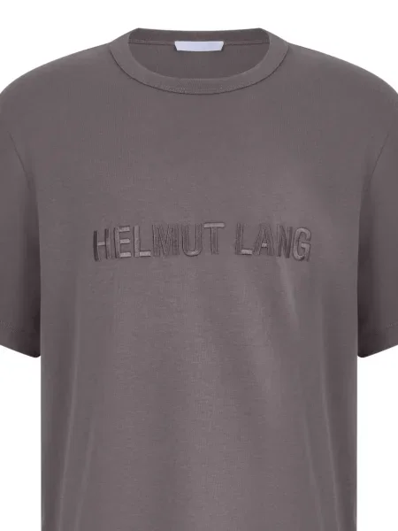 Tričko Helmut Lang s výšivkou hnědé