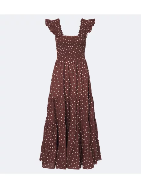 Rochie midi Rixo cu buline maro