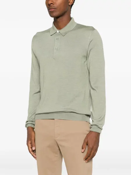 Lung tricou polo Gran Sasso verde