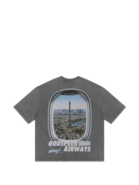 Tricou Godspeed cu imagine gri