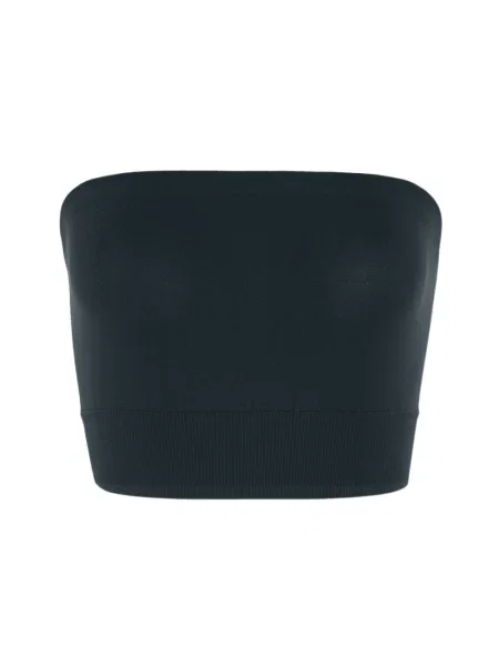 Top Wolford skórzany niebieski