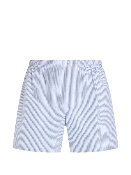 Pantaloni scurți Dolce & Gabbana cu dungi din poplin albastru
