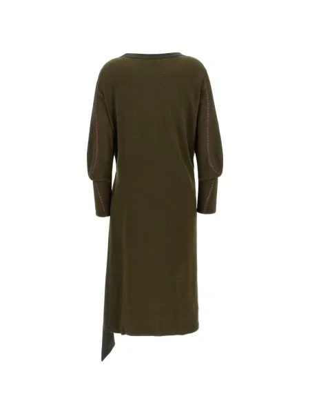 Lung rochie Kiko Kostadinov asimetrică verde