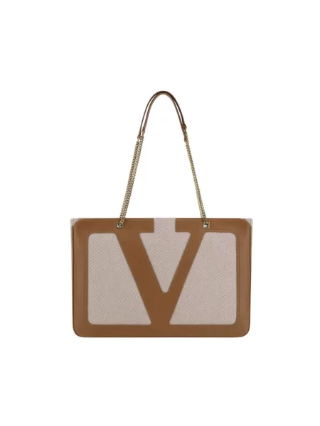 Torba crossbody Valentino Garavani skórzana brązowa