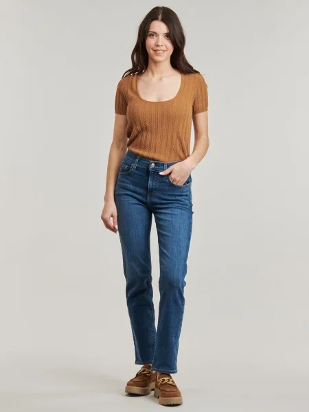 Blugi drepți Levi's® cu talie înaltă albastru