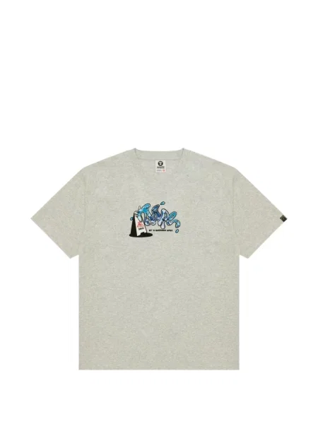 Tricou Aape By A Bathing Ape cu imagine gri