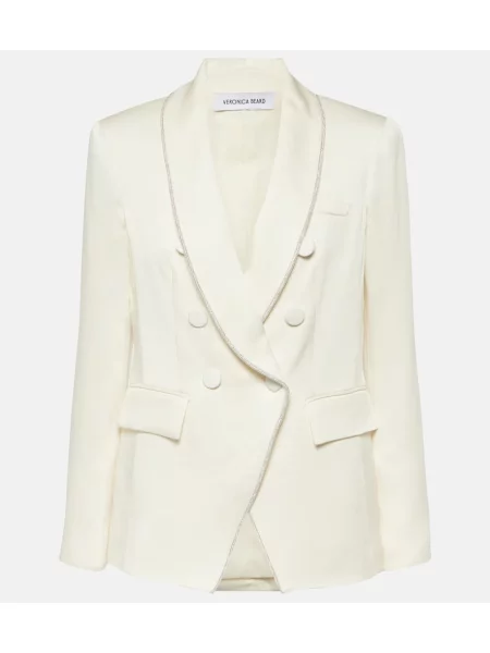 Satynowa marynarka Veronica Beard biała