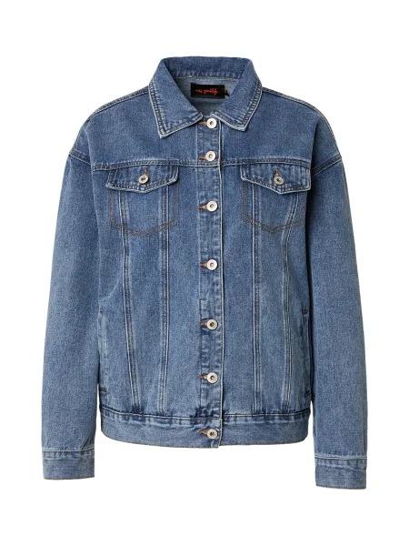 Miss goodlife Geacă de primăvară-toamnă Loveheart albastru / albastru denim alb