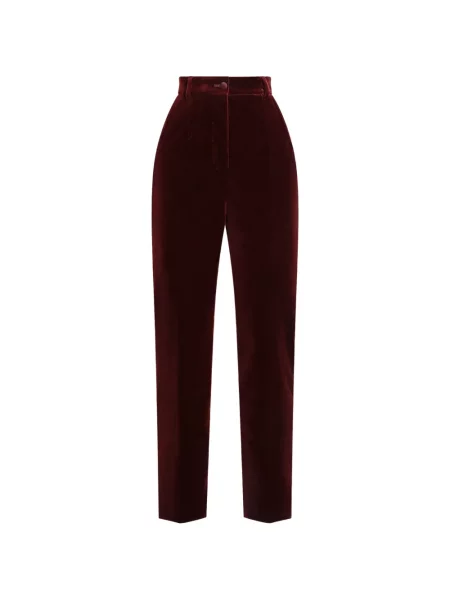 Pantaloni Dolce & Gabbana de catifea roșu