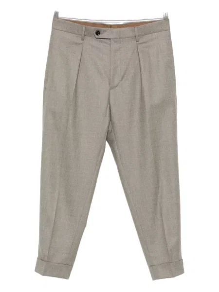 Pantaloni Berwich plisate gri