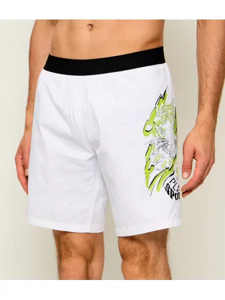 Pantaloni scurți de sport Plein Sport alb