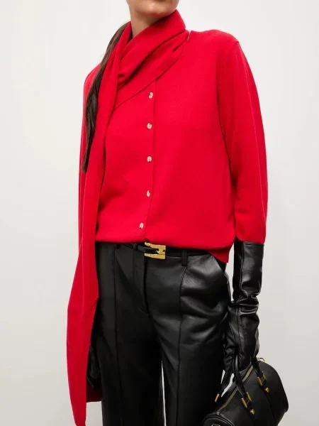 Answear.LAB cardigan din lana rosu light