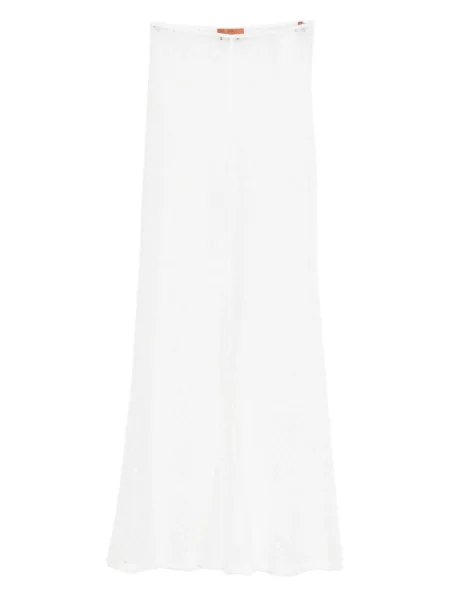 Pantaloni Missoni tricotate alb