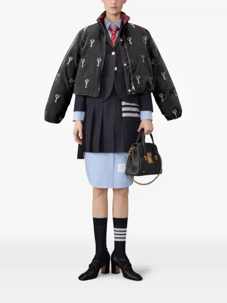 Reversibil geacă Thom Browne gri