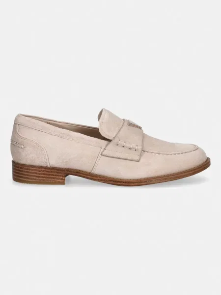 Guess Pantofi loafer Beliso | piele întoarsă bej