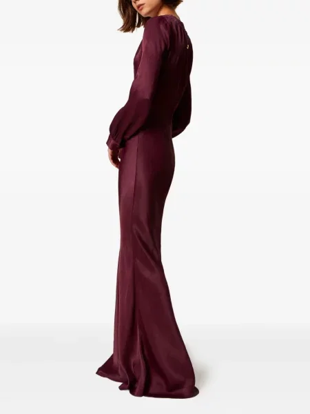Rochie Twinset din satin de costum roșu